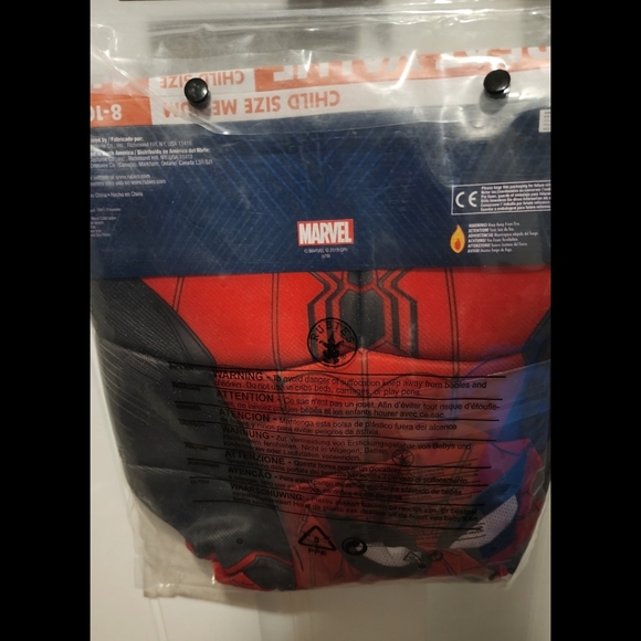 Boys child Spiderman Spider man far from home costume 5 7 8 10 black red medium - Picture 2 of 2